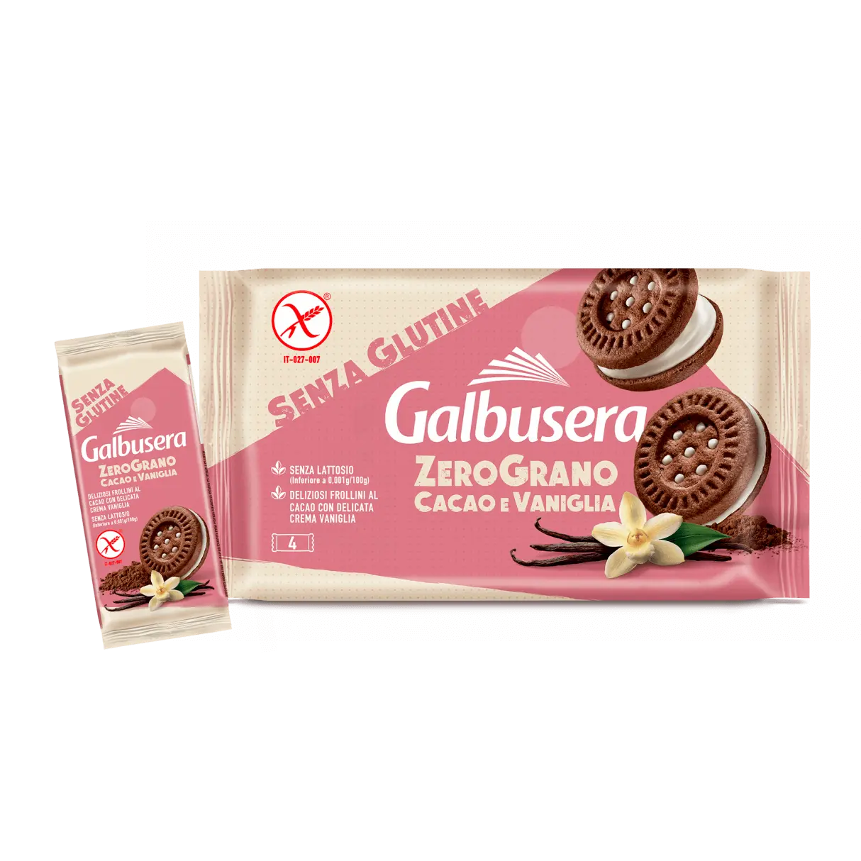 🇮🇹 ZERO GRANO – Biscuits sablés au cacao fourrés à la crème vanille